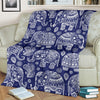 White Elephant Mandala Fleece Blanket