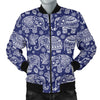 White Elephant Mandala Men Casual Bomber Jacket