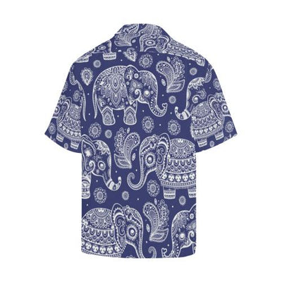 White Elephant Mandala Men Hawaiian Shirt