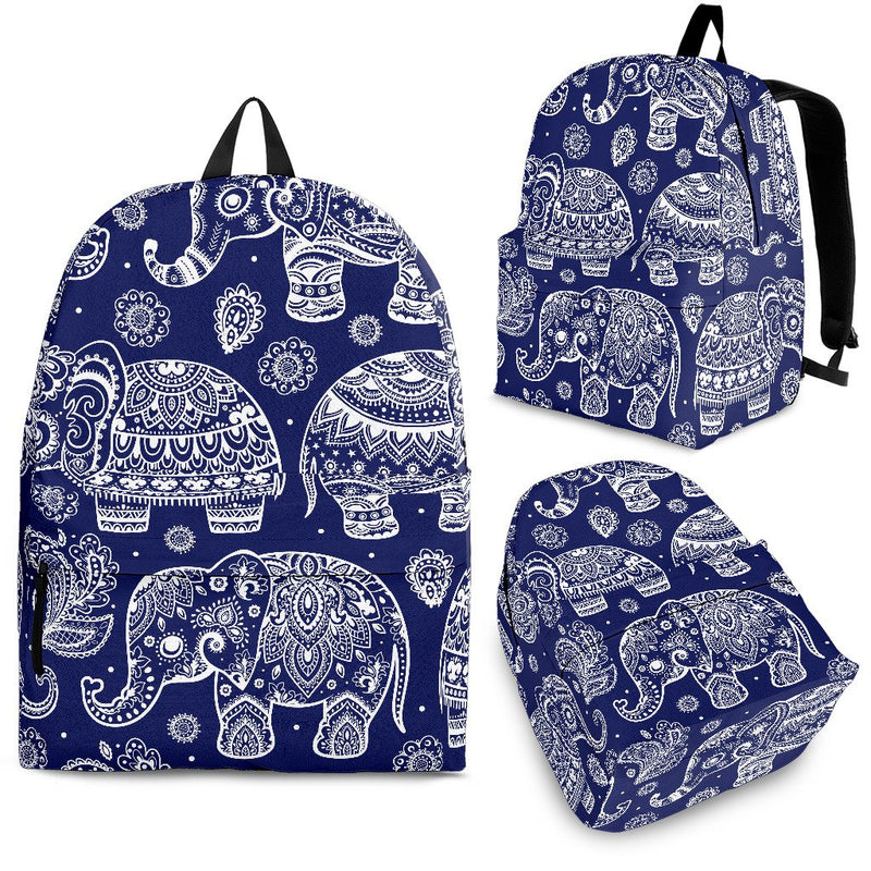 White Elephant Mandala Premium Backpack