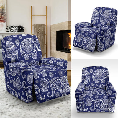 White Elephant Mandala Recliner Slipcover-JORJUNE.COM