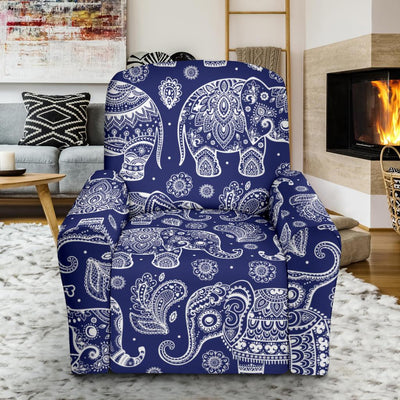 White Elephant Mandala Recliner Slipcover-JORJUNE.COM