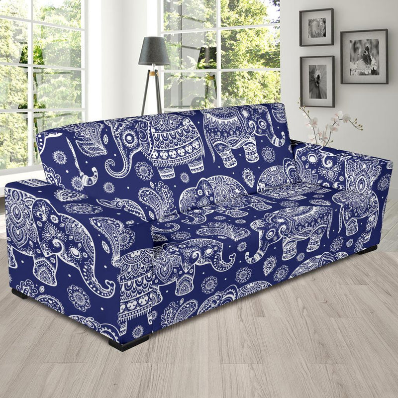 White Elephant Mandala Sofa Slipcover-JORJUNE.COM