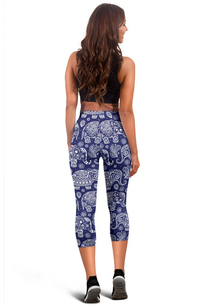 White Elephant Mandala Women Capris