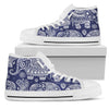 White Elephant Mandala Women High Top Shoes