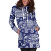 White Elephant Mandala Women Hoodie Dress