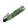 White & Green Tropical Palm Automatic Foldable Umbrella