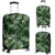 White _ Green Tropical Palm Leaves Luggage Protective Cover