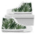 White Green Tropical Palm Leaves Men High Top Shoes