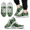 White _ Green Tropical Palm Leaves Men Sneakers