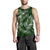 White Green Tropical Palm Leaves Men Tank Top