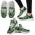 White Green Tropical Palm Leaves Mesh Knit Sneakers Shoes