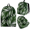 White Green Tropical Palm Leaves Premium Backpack