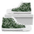 White & Green Tropical Palm Leaves Women High Top Canvas Shoes