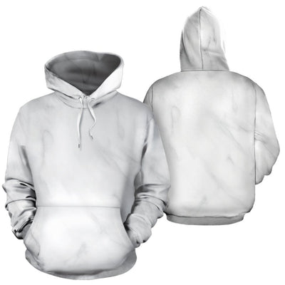 White Marble All Over Print Hoodie