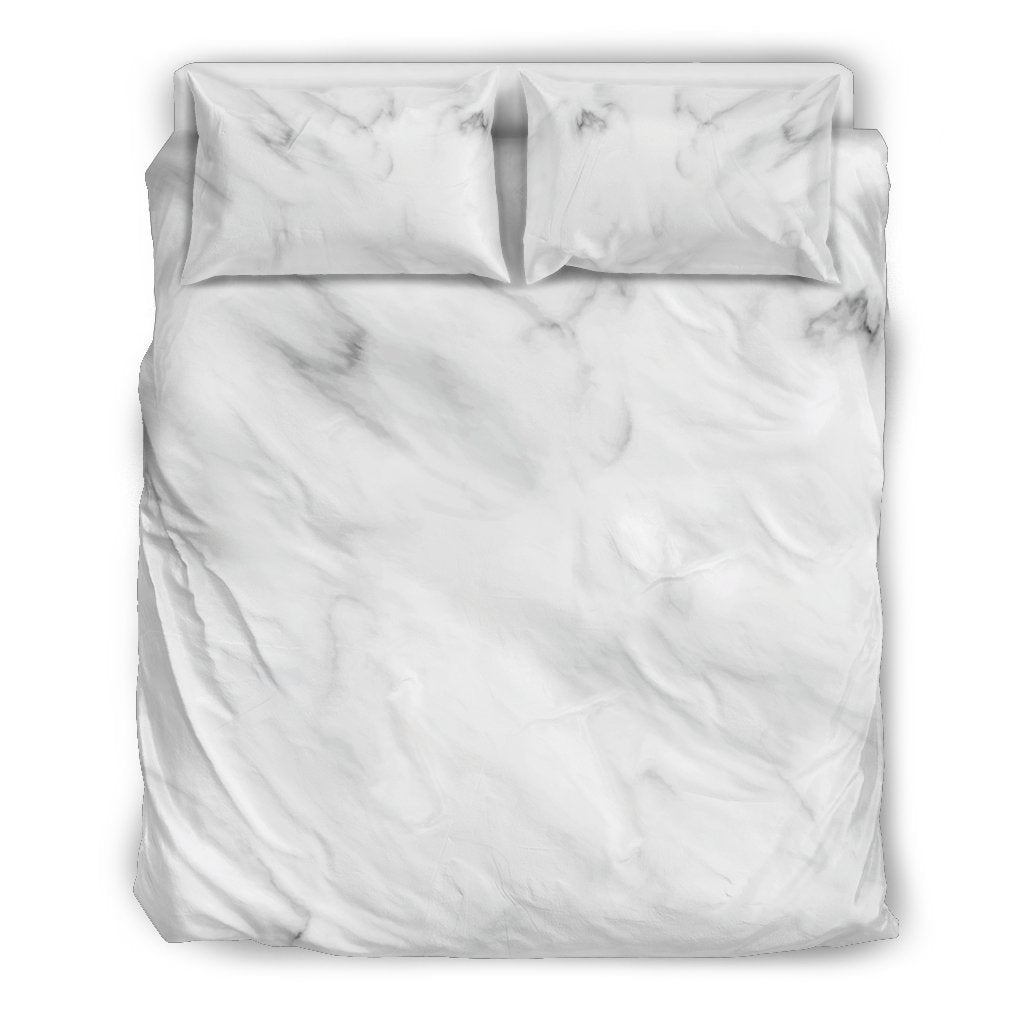 White Marble Duvet Cover Bedding Set