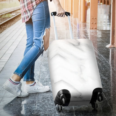 White Marble Luggage Cover Protector