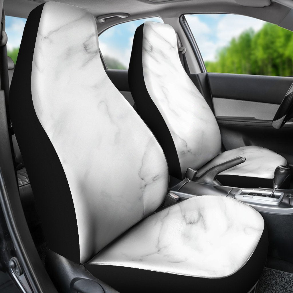 White Marble Universal Fit Car Seat Covers