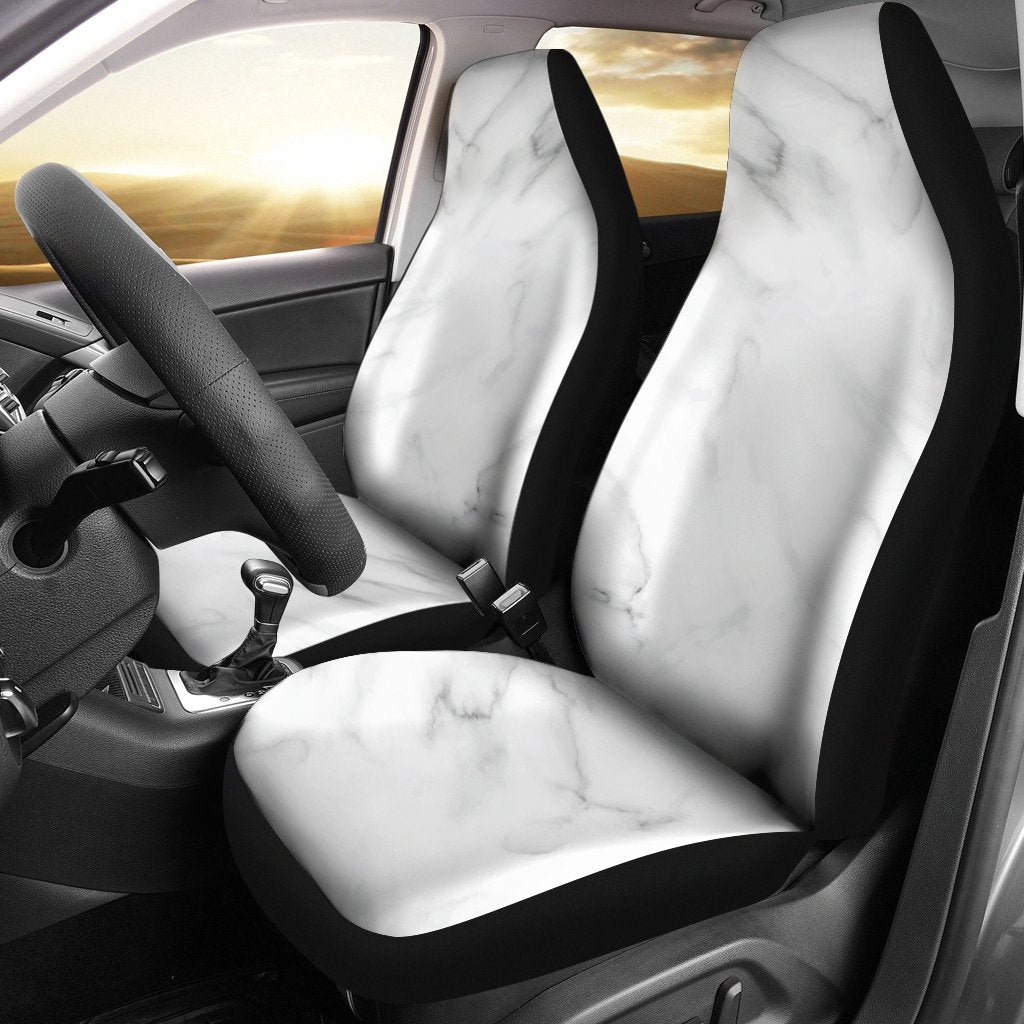 White Marble Universal Fit Car Seat Covers