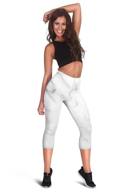 White Marble Women Capris