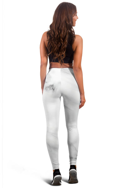 White Marble Women Leggings