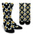 White Plumeria Pattern Print Design PM022 Crew Socks-JORJUNE.COM