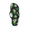 White Plumeria Pattern Print Design PM023 Flip Flops-JorJune