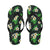 White Plumeria Pattern Print Design PM023 Flip Flops-JorJune