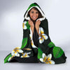 White Plumeria Pattern Print Design PM023 Hooded Blanket-JORJUNE.COM