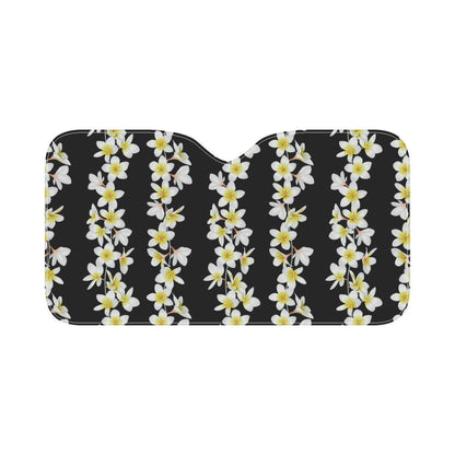 White Plumeria Pattern Print Design PM08 Car Sun Shade-JorJune