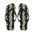 White Plumeria Pattern Print Design PM08 Flip Flops-JorJune