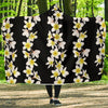 White Plumeria Pattern Print Design PM08 Hooded Blanket-JORJUNE.COM