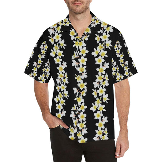 White Plumeria Pattern Print Design PM08 Men Hawaiian Shirt-JorJune