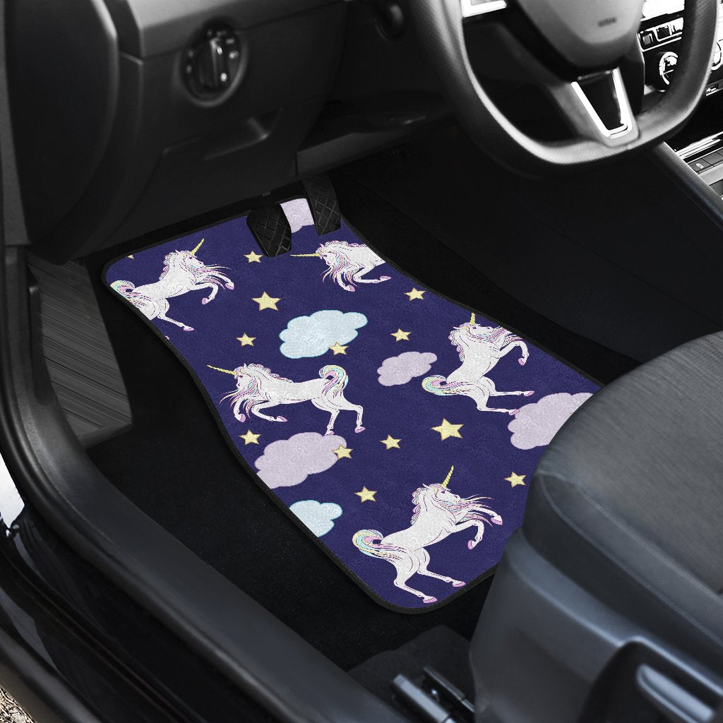 White Unicorn Star Car Floor Mats