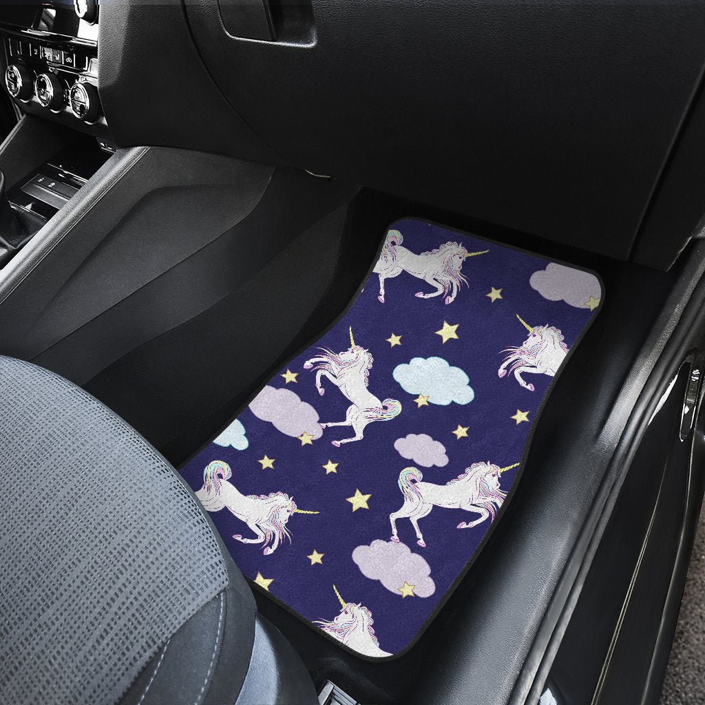 White Unicorn Star Car Floor Mats
