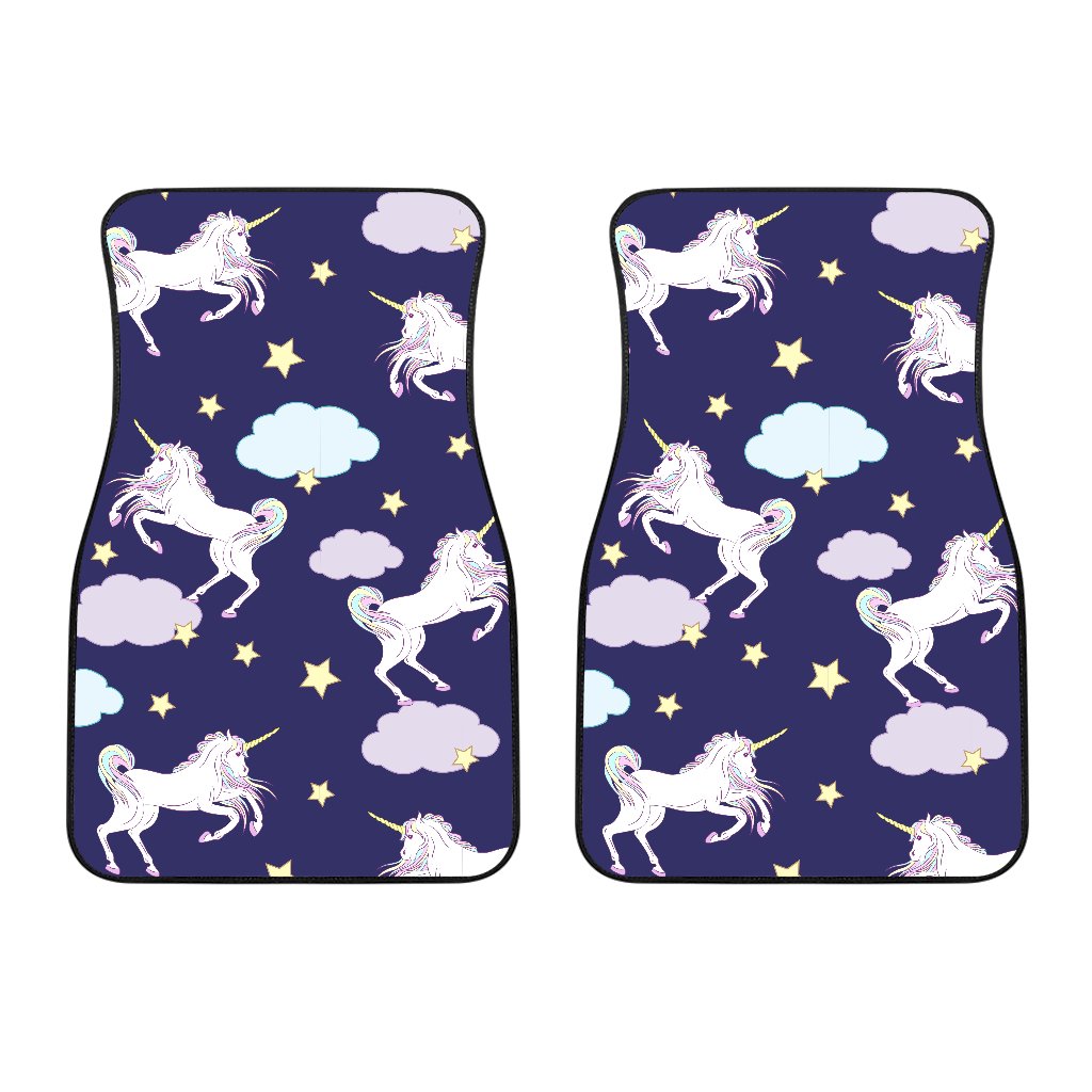 White Unicorn Star Car Floor Mats