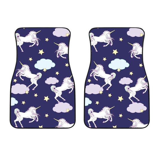 White Unicorn Star Car Floor Mats