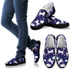 White Unicorn Star Men Canvas Slip On Shoes