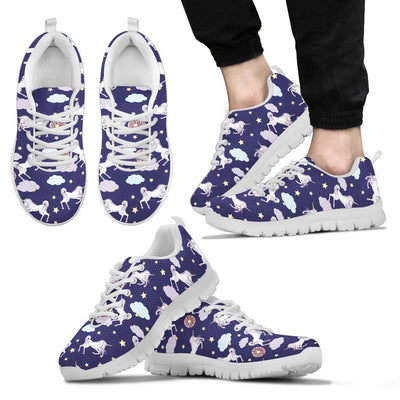 White Unicorn Star Men Sneakers