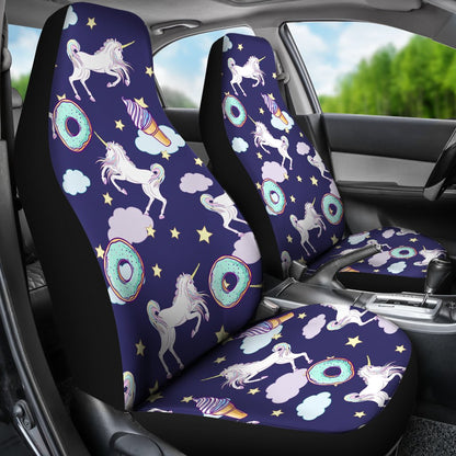 White Unicorn Star Universal Fit Car Seat Covers