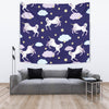 White Unicorn Star Wall Tapestry