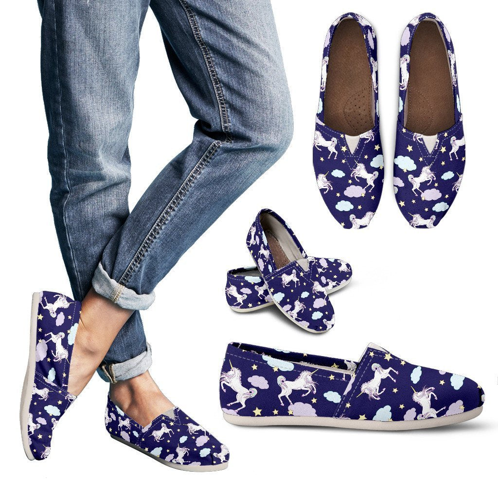 White Unicorn Star Women Casual Shoes-JorJune.com