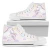 White Unicorn Star Women High Top Canvas Shoes