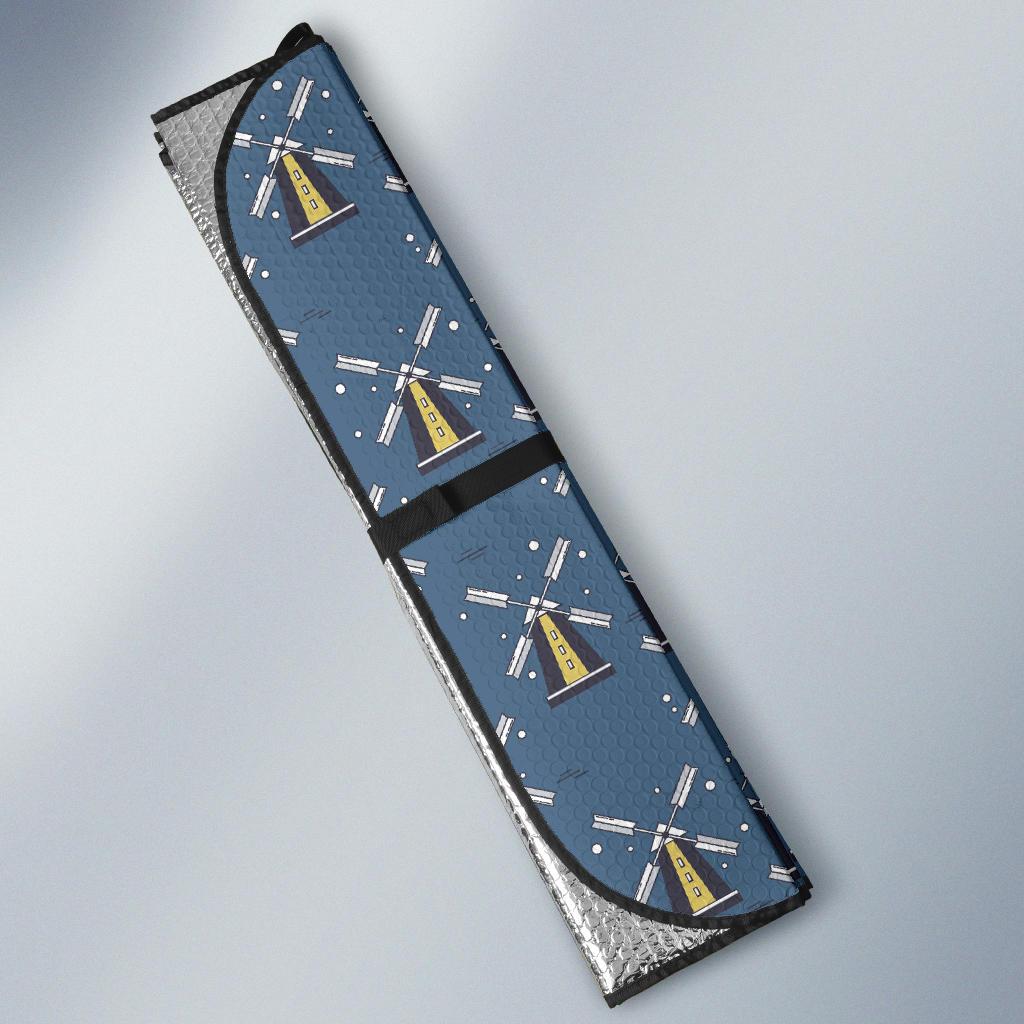 Windmill Pattern Print Design 03 Car Sun Shades-JORJUNE.COM