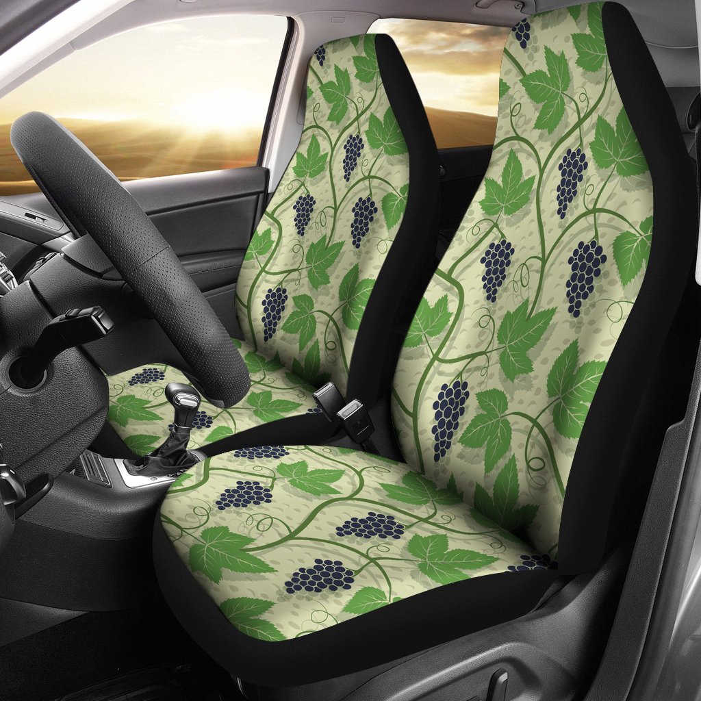 Wine Grape Thmed Print Universal Fit Car Seat Covers