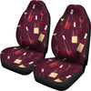 Wine Themed Pattern Print Universal Fit Car Seat Covers