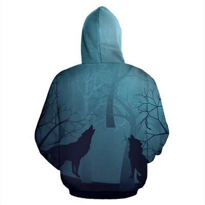 Wolf Night All Over Print Hoodie