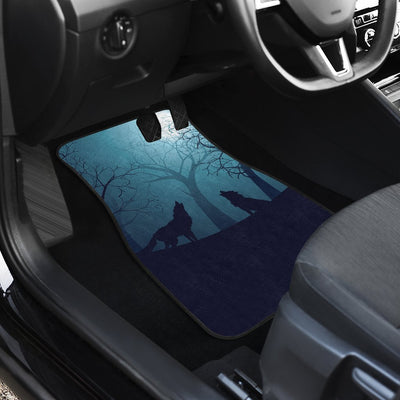 Wolf Night Car Floor Mats