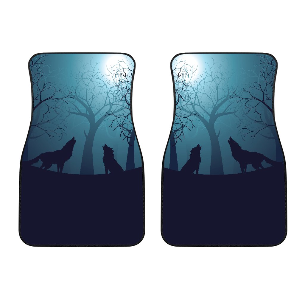 Wolf Night Car Floor Mats