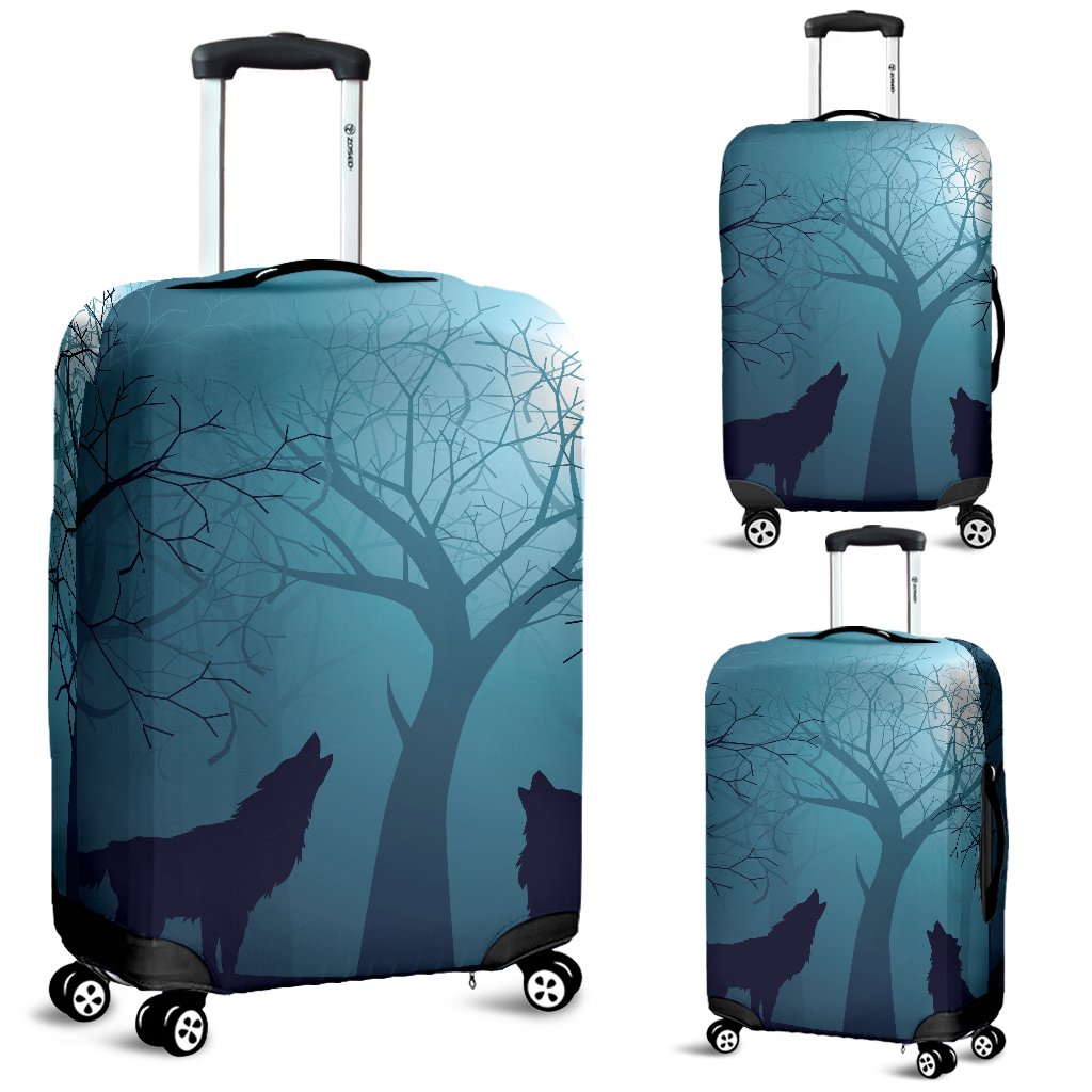 Wolf Night Luggage Cover Protector